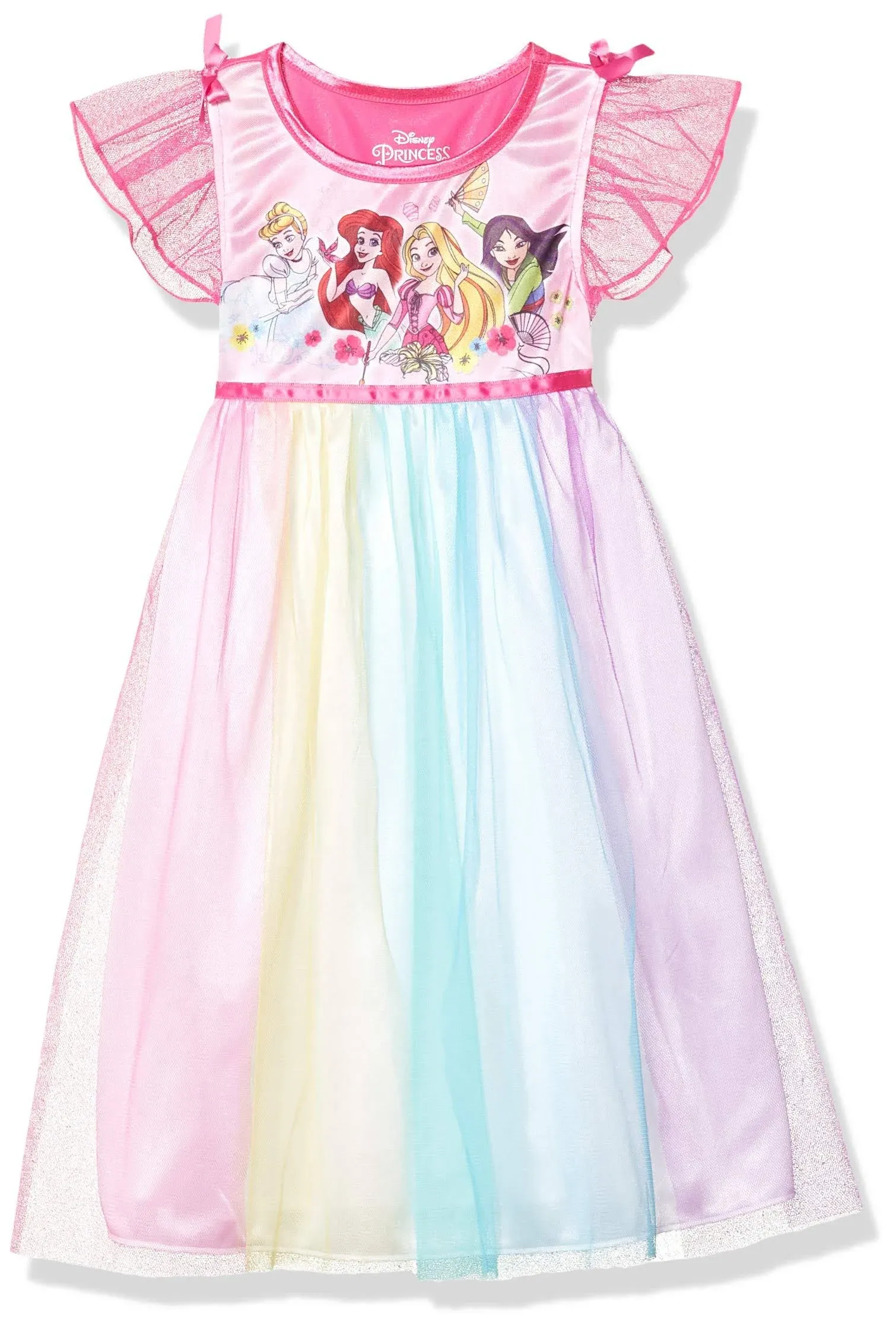 Disney Girls Big Princess Fantasy Gown Multi-Rainbow 8