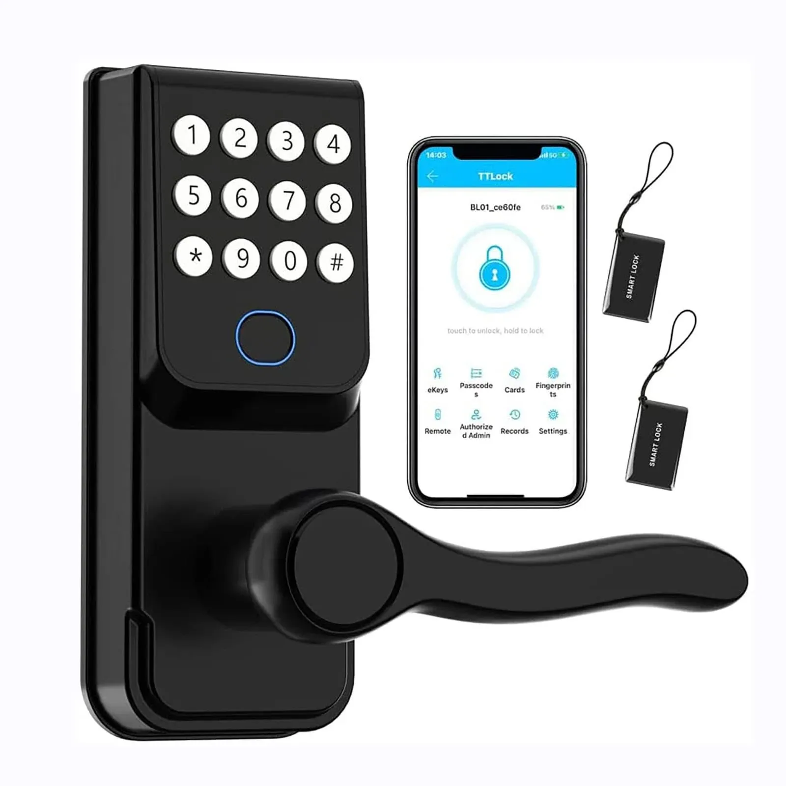 TOTOWISER Smart Lock,Keyless Entry Door Lock,Keyless Door Lock, Keypad Door Lock ...