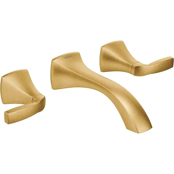 Moen Voss Brushed Gold Wall-mount 2-Handle WaterSense Bathroom Sink Faucet Lowes.com