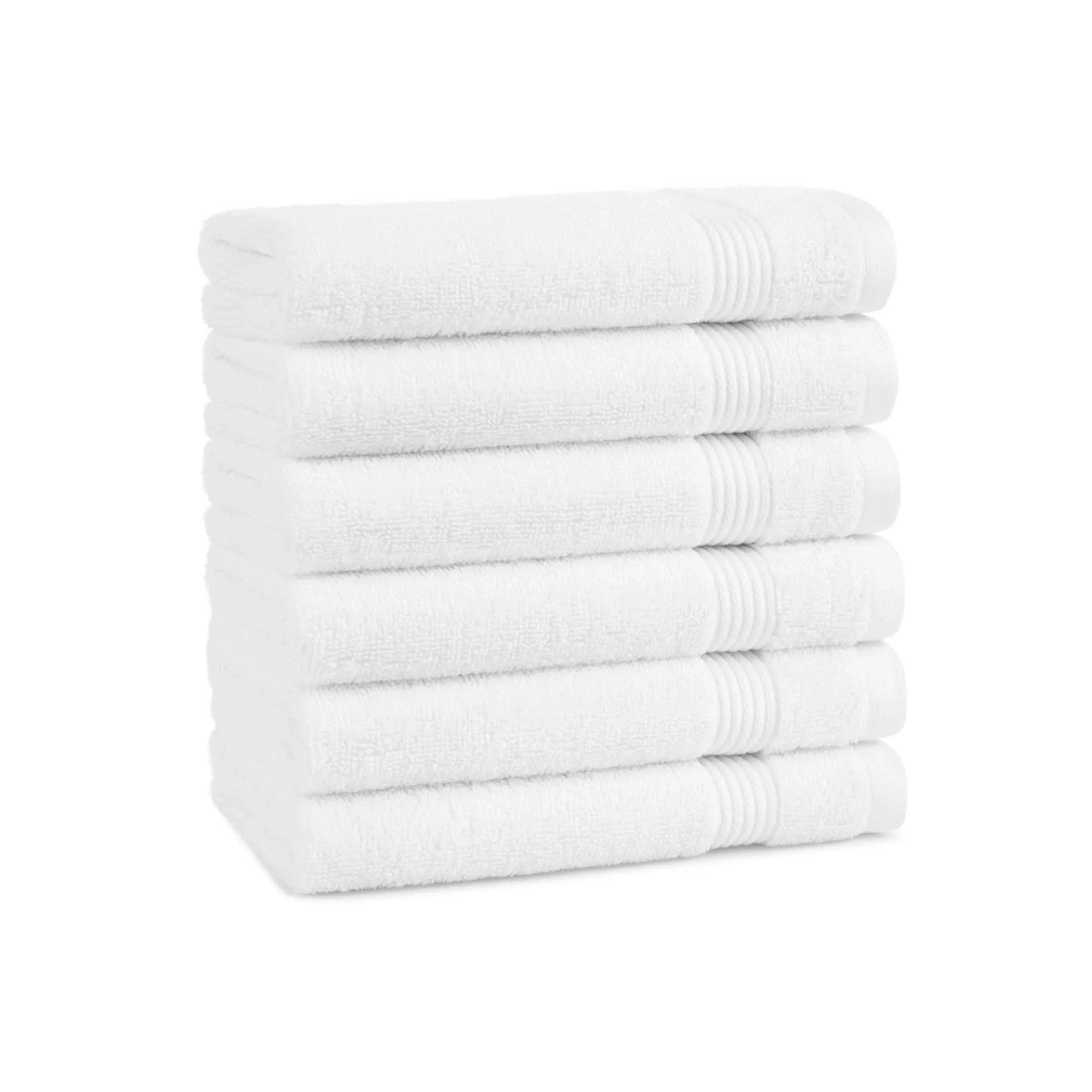 Arkwright Host & Home 100% Cotton Luxury Hand Towels - Soft & Absorbent - (6 Pack) Dove White, Size: 16 x 28