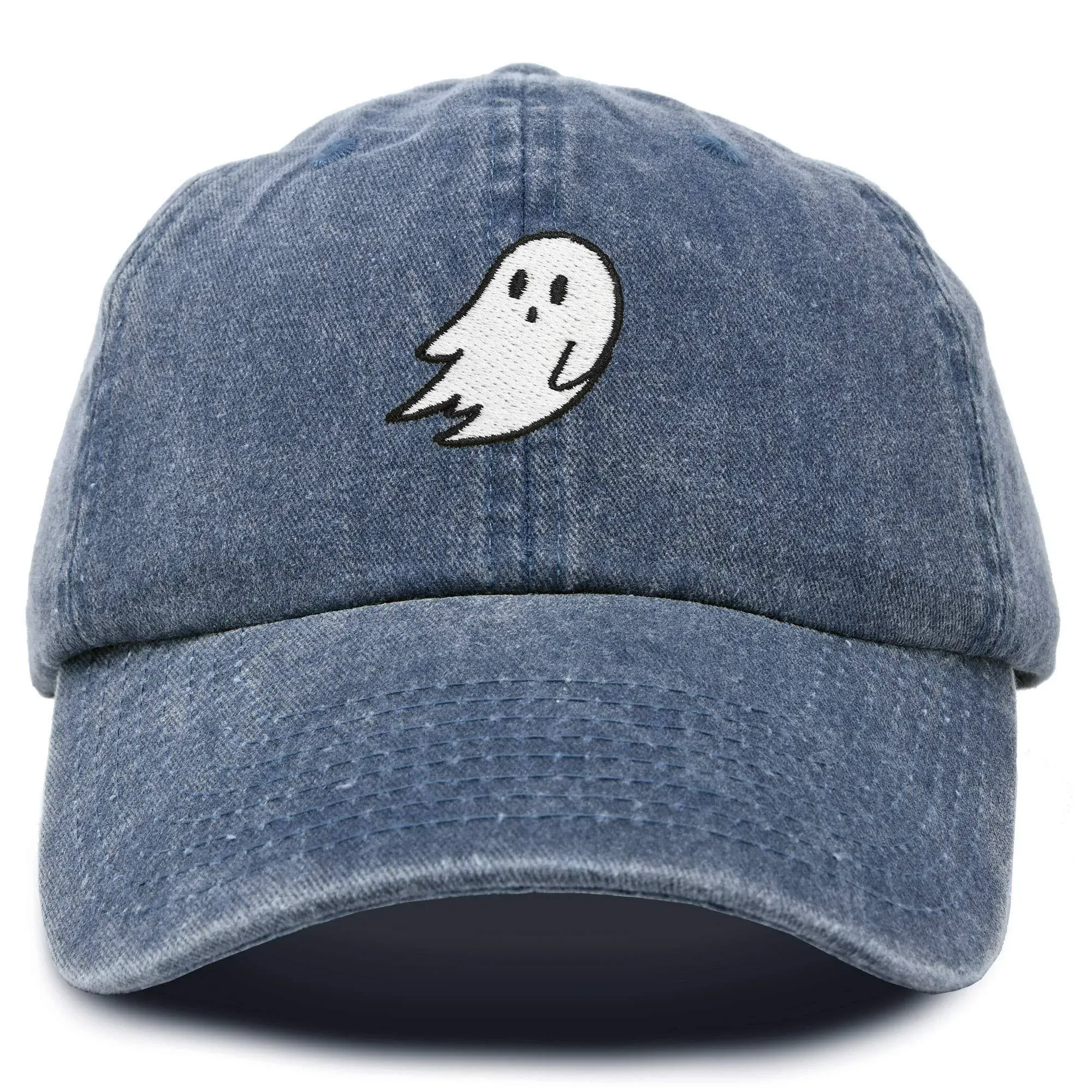 DALIX Ghost Embroidered Mens Womens Cotton Dad Hat Baseball Cap Adjustable