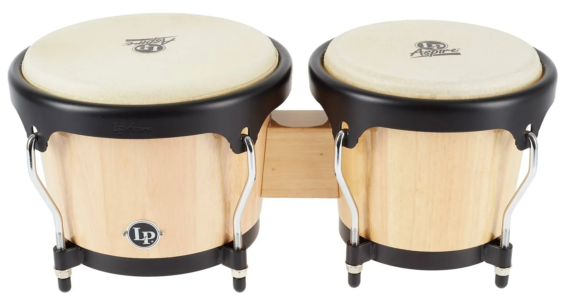 Latin Percussion LPA601-AW Aspire Series Wood Bongo - Natural lpa-601-aw