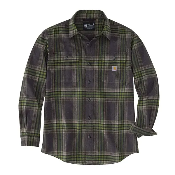 Carhartt Women's Loose Fit Heavyweight Twill Long-Sleeve Plaid Shirt