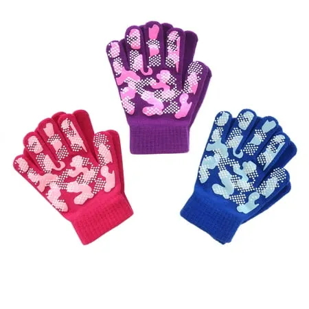 Evridwear Boys Girls Magic Stretch Gripper Gloves 3 Pair Pack