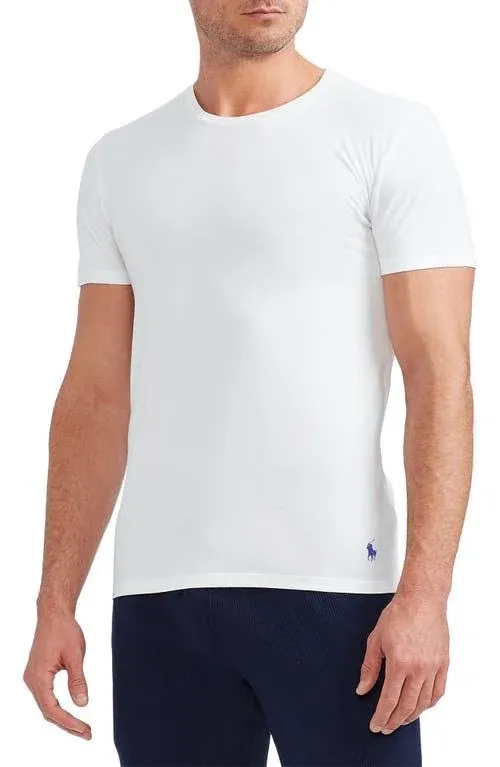 POLO Men's Ralph Lauren Slim Fit Wicking Crew Undershirts 3-Pack