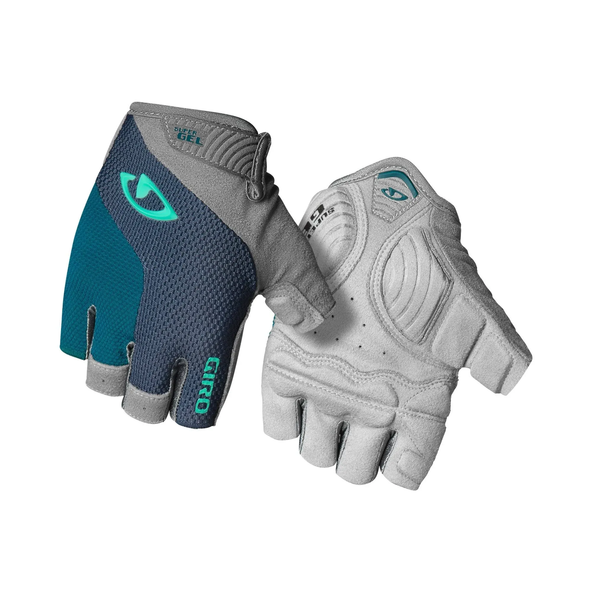 Giro Women's Strada Massa Supergel Glove Harbor Blue Screaming Teal - Small