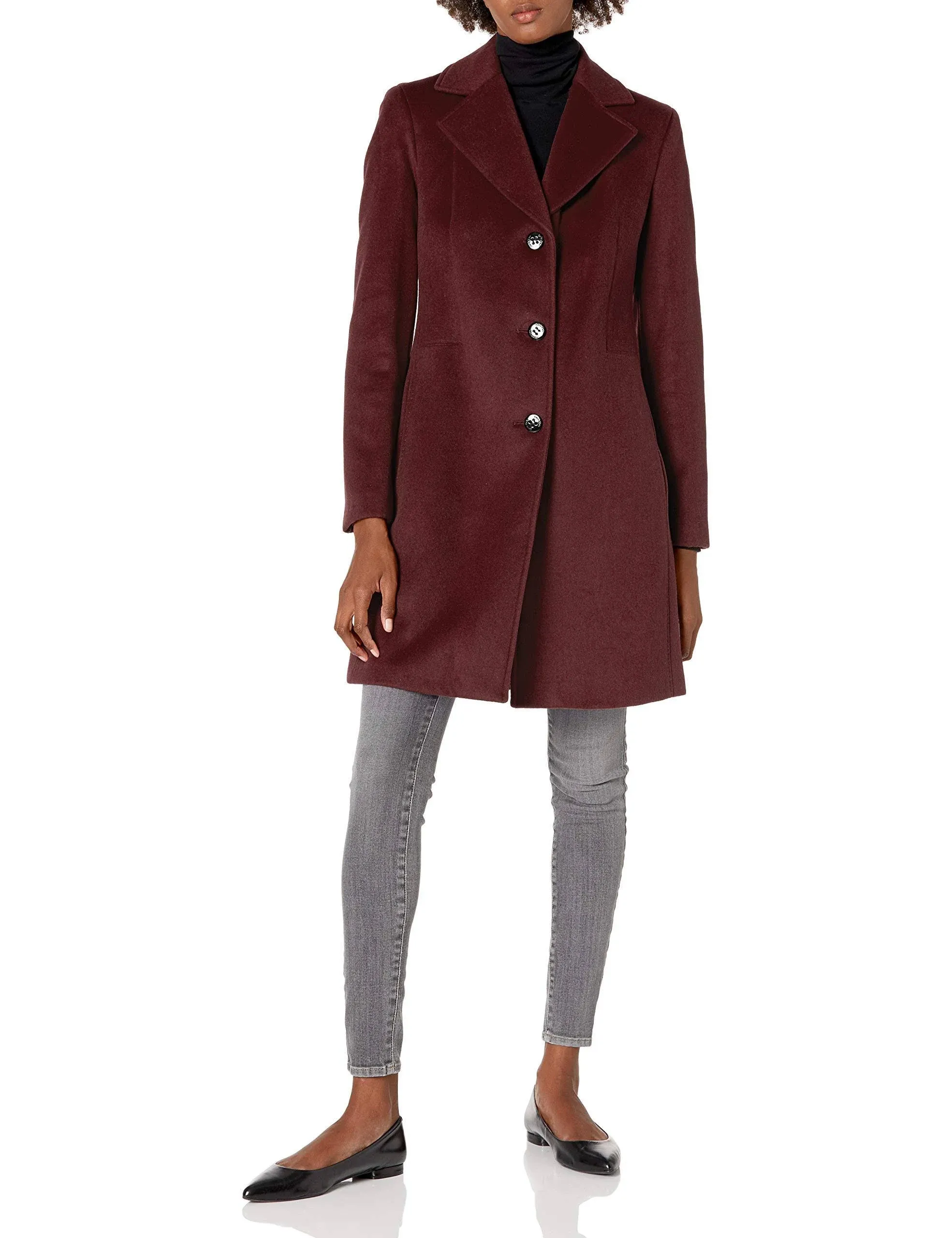 Calvin Klein Women's Classic Cashmere Wool Blend Coat