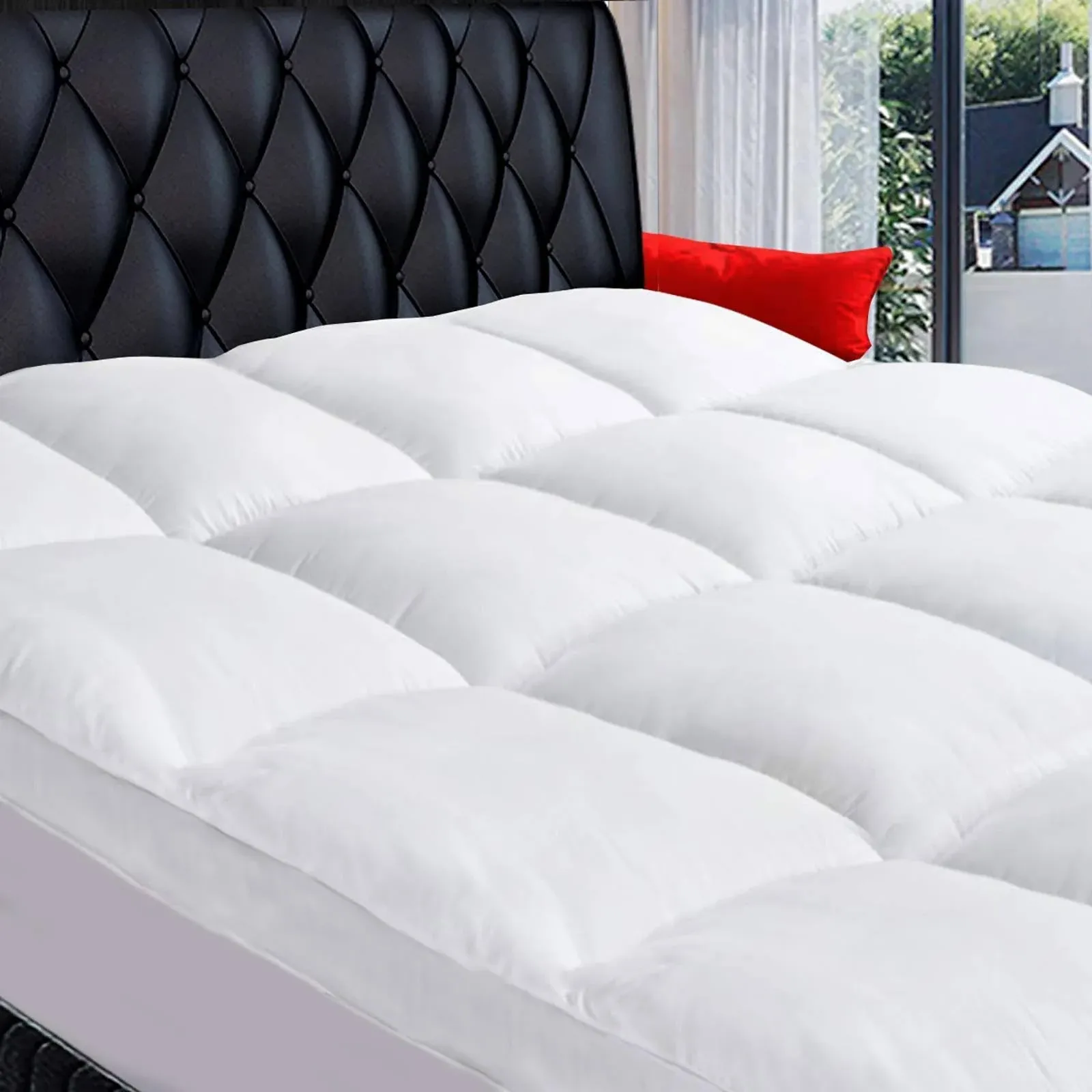 King Mattress Topper, Extra Thick Pillowtop