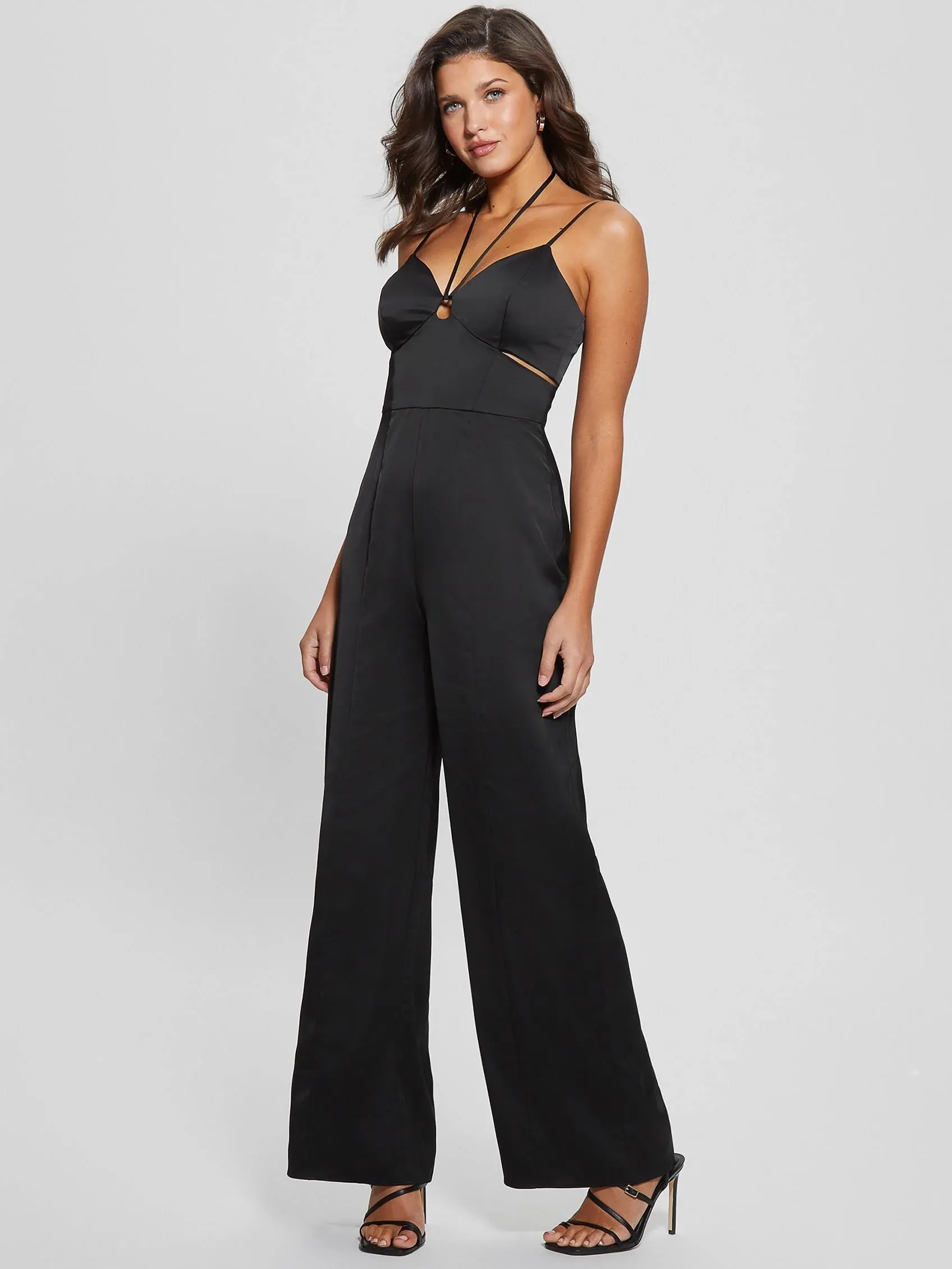 Guess Eco Remi Satin Jumpsuit - Black - 0