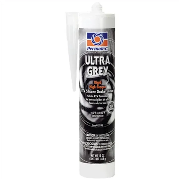 Permatex Ptx82195 Ultra Grey Rigid High-Torque RTV Silicone Gasket Maker, 13 oz ...