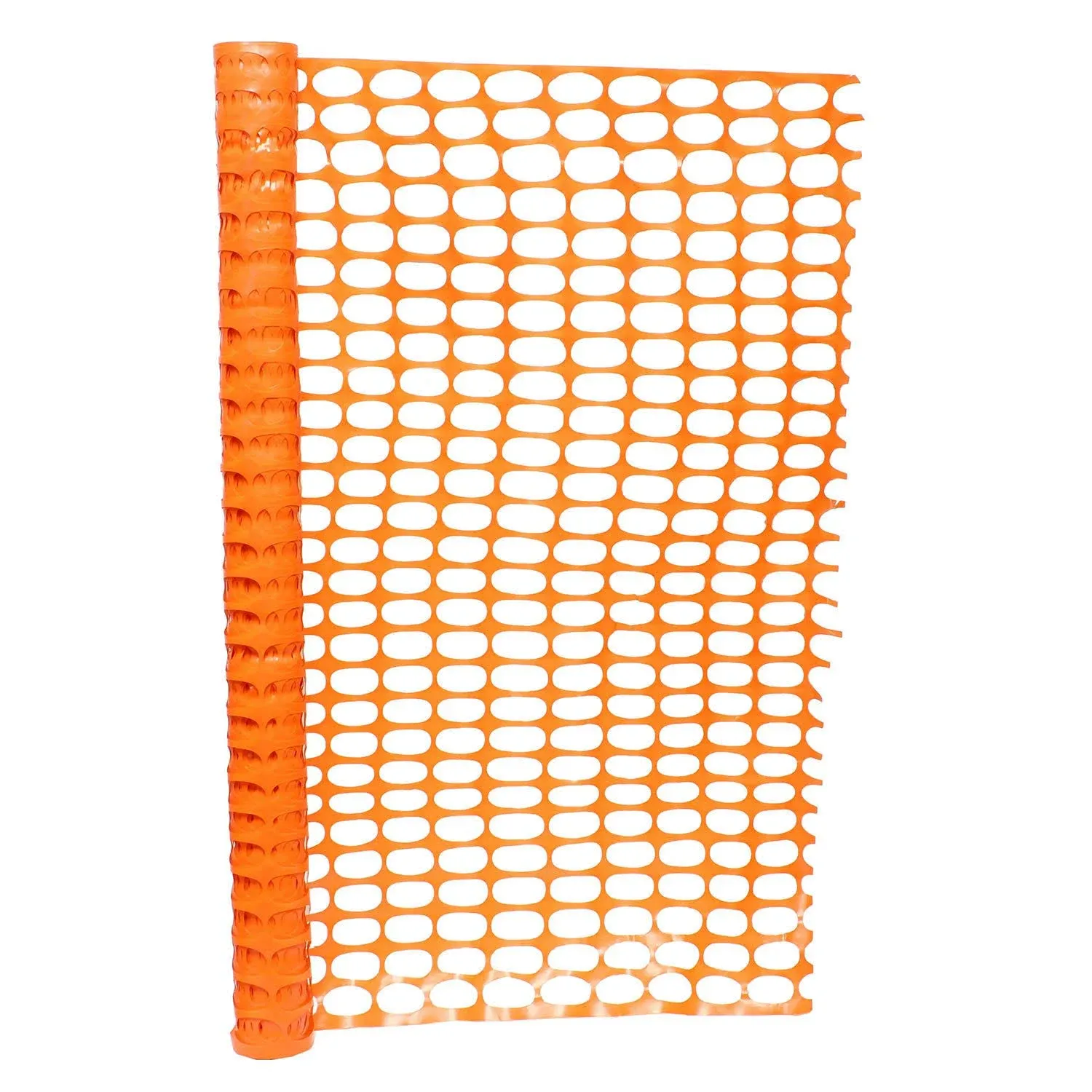 Bisupply | 4 ft Safety Fence 100 ft Plastic Fencing Roll, Orange Fencing