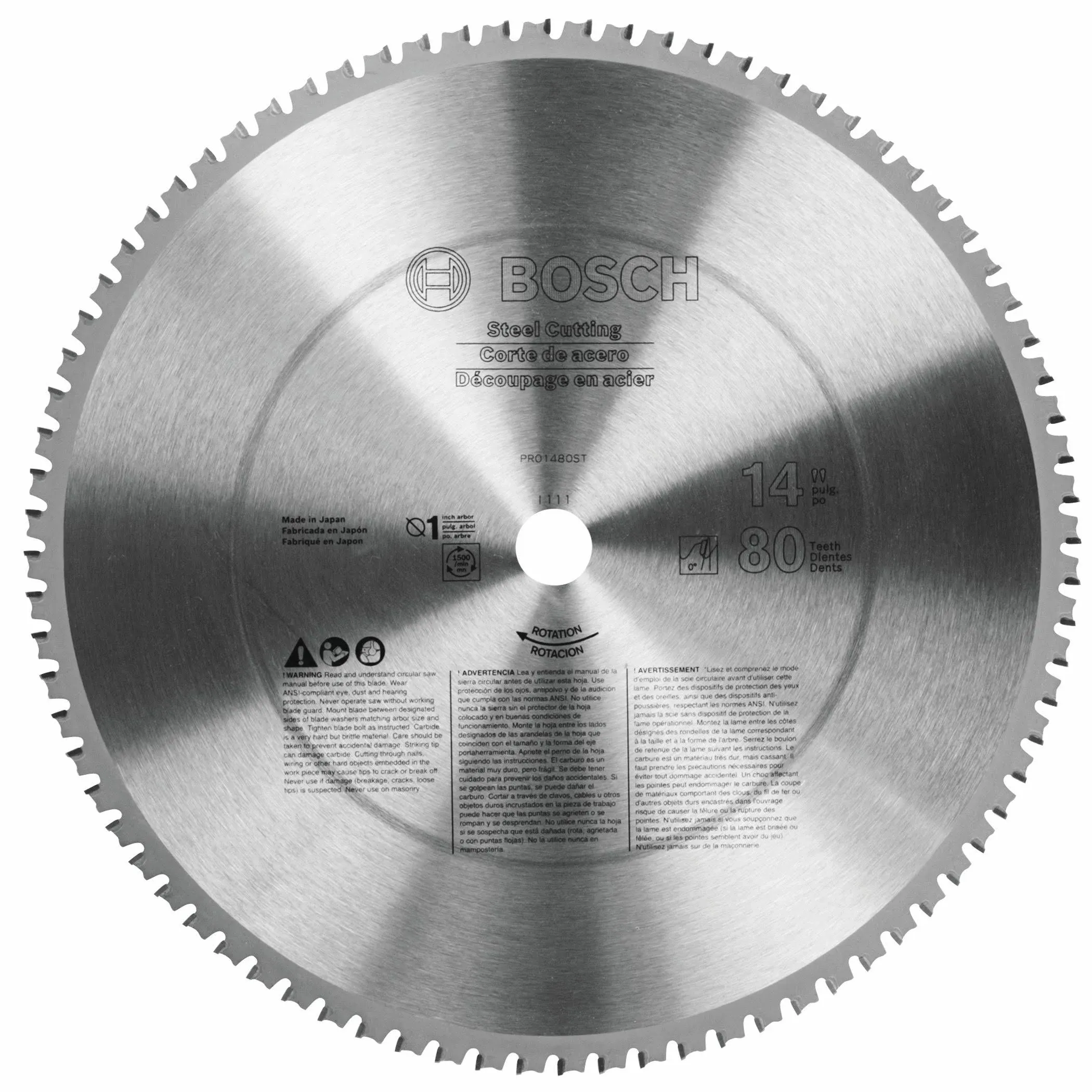 Jepson 14 inch x .087 x 72T Ferrous Metal Cutting Circular Saw Blade, New