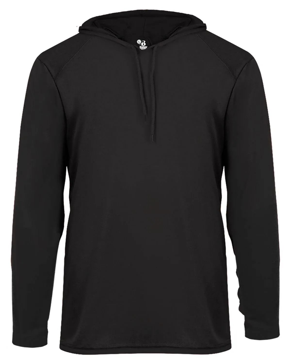 Badger 4105 - B-Core Long Sleeve Hooded T-Shirt - Black - S