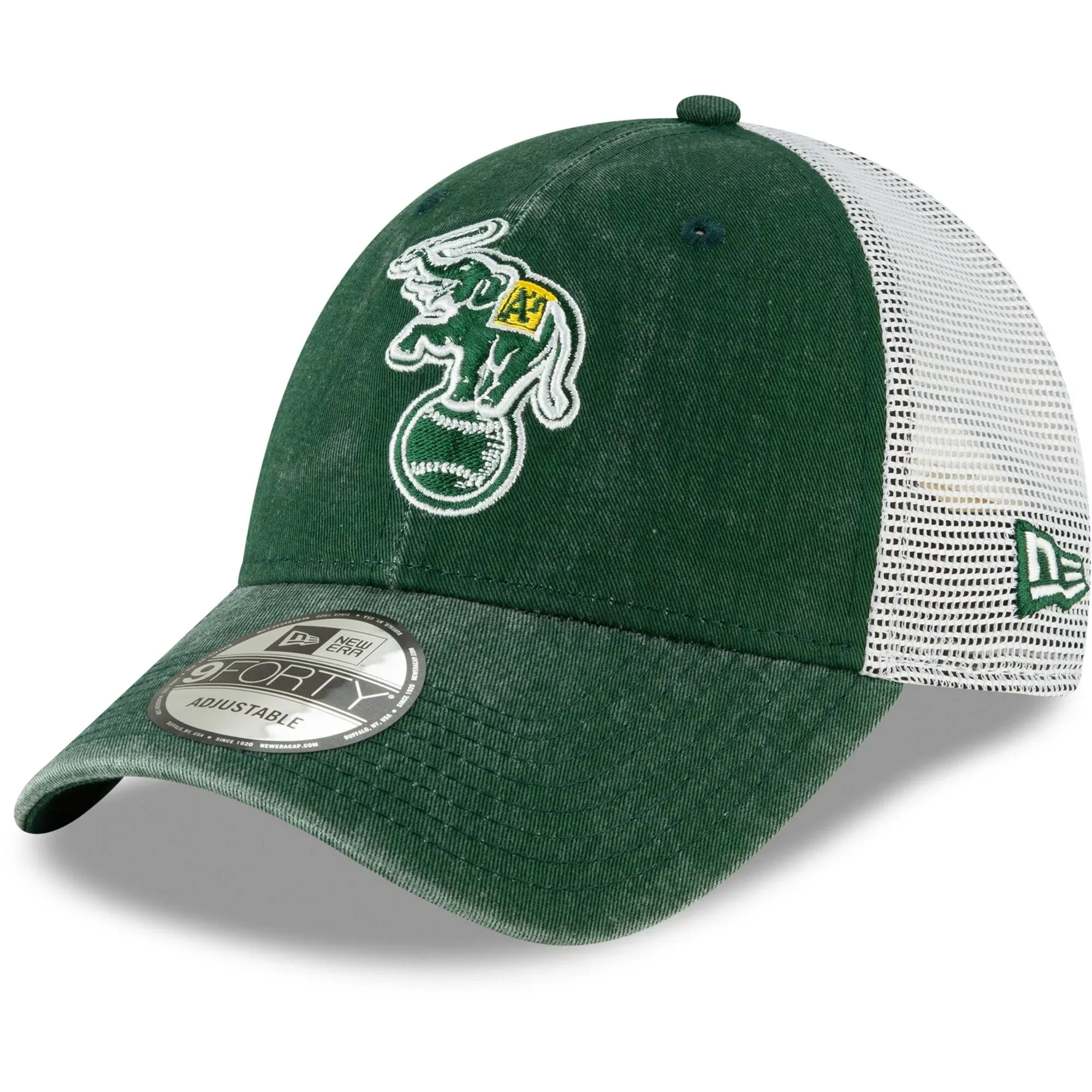 New Era Oakland Athletics Cooperstown Trucker 9FORTY Adjustable Hat - Green