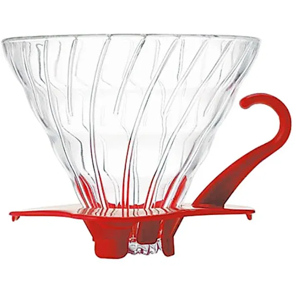 Hario V60 Coffee Dripper Glass 01 Red