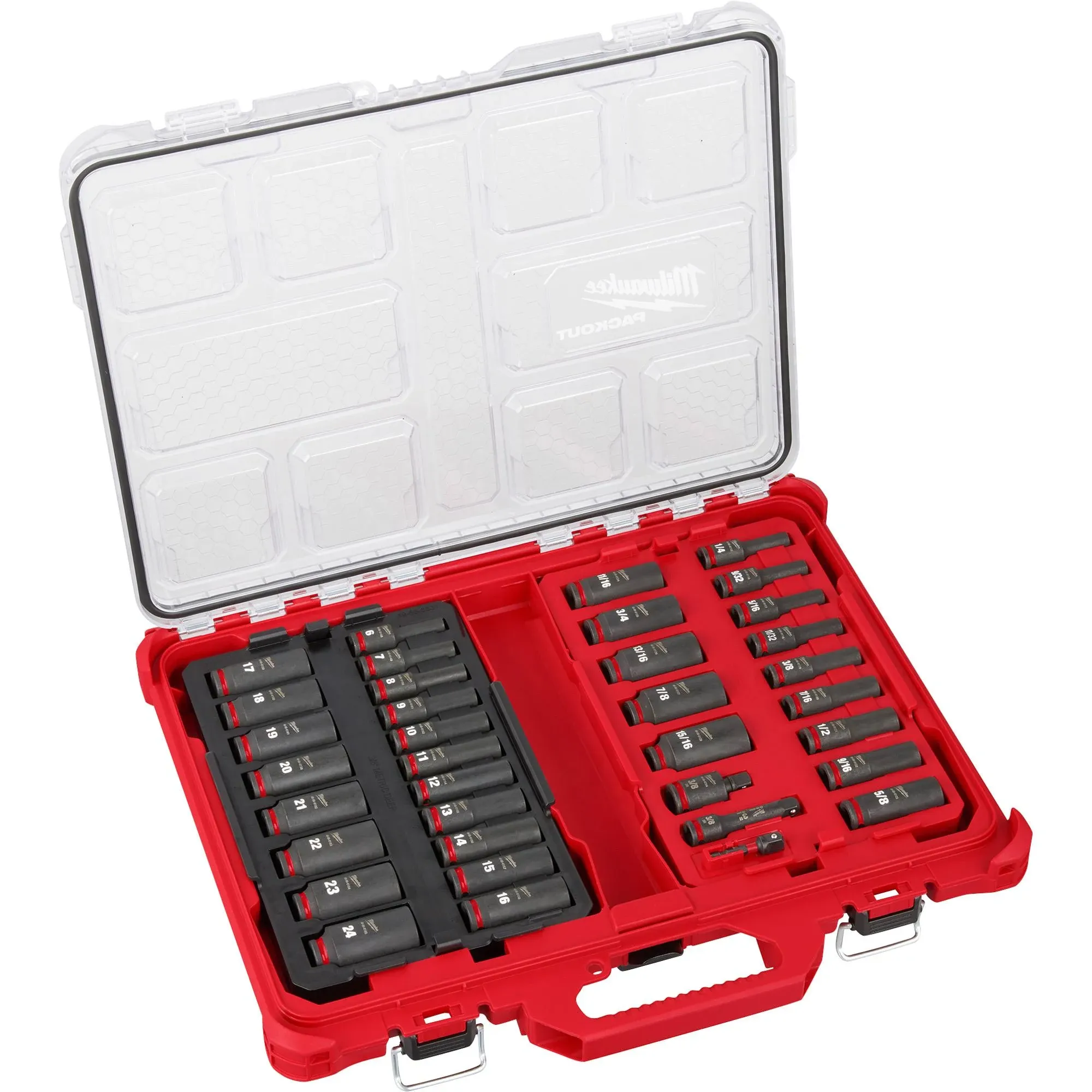 Milwaukee 49-66-6805 Shockwave Impact Duty Socket 3/8 in. 36-Piece PACKOUT Set