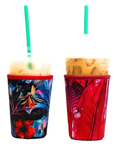 Baxendale Reusable Iced Coffee Sleeves for Cold Drink Cups - Neoprene Iced Coffee Insulator Sleeve for Cold Drinks, Compatible with Starbucks Dunkin