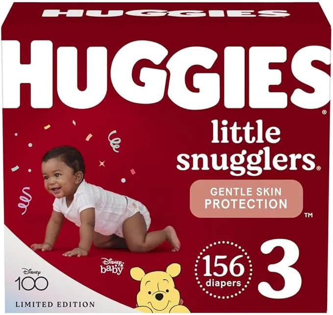 Huggies Size 2 Diapers, Little Snugglers Baby Diapers, Size 2 (12-18 lbs), 72 Count