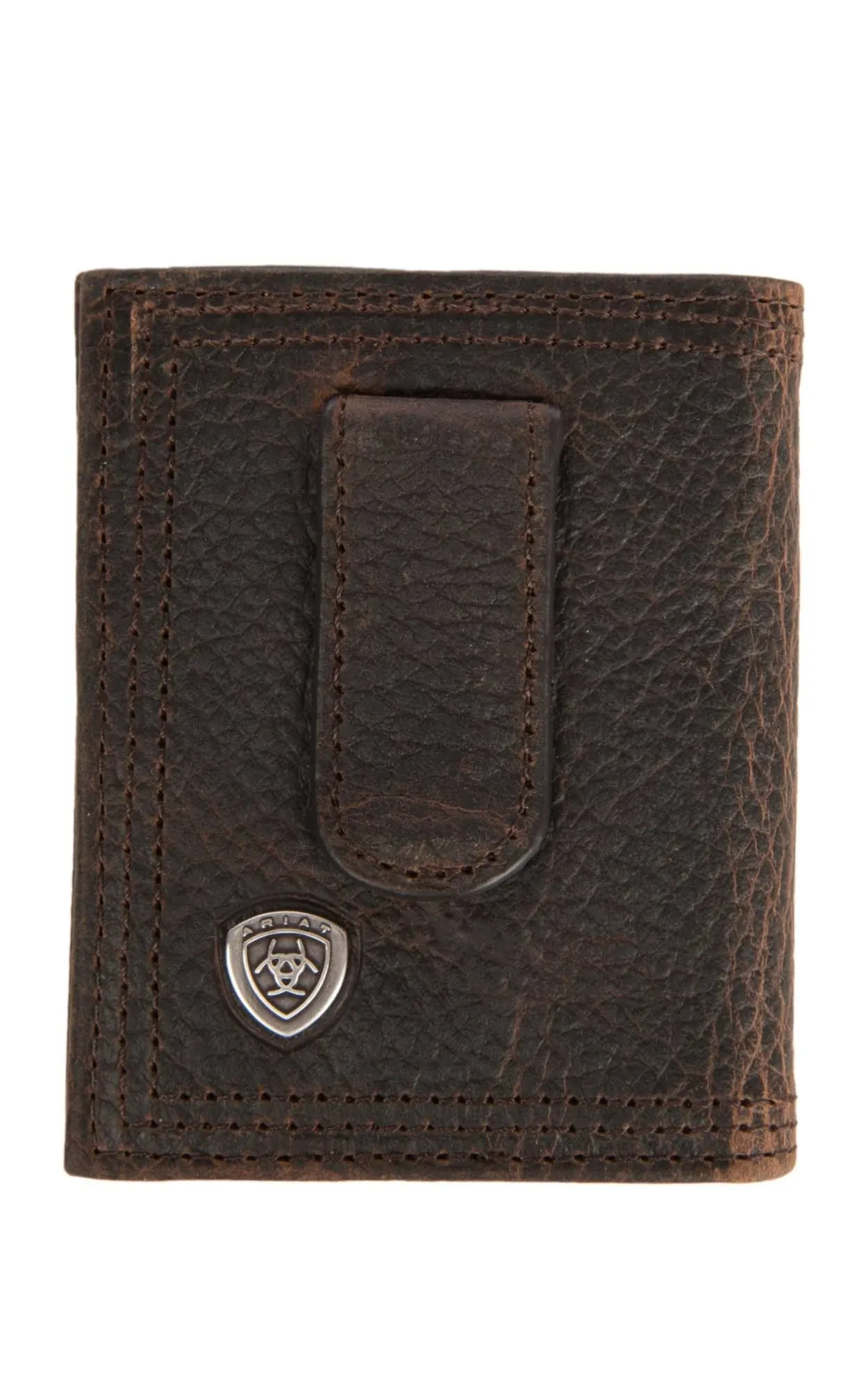 Ariat Bifold Money Clip Wallet Brown Rowdy