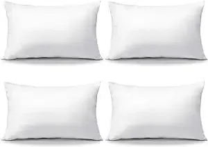 Phantoscope Throw Pillow Inserts, Hypoallergenic Square Form Decorative for Couch Bed Inserts, Made in USA, 2 Pack, 18 x 18 inches