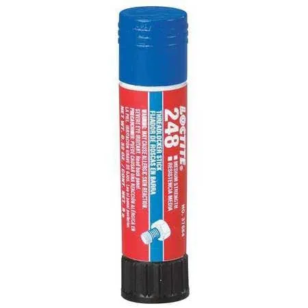 Loctite 826034 248 Medium-Strength Threadlocker Solid Stick, 9 g, 1/4 in to 3/4 in dia, Blue