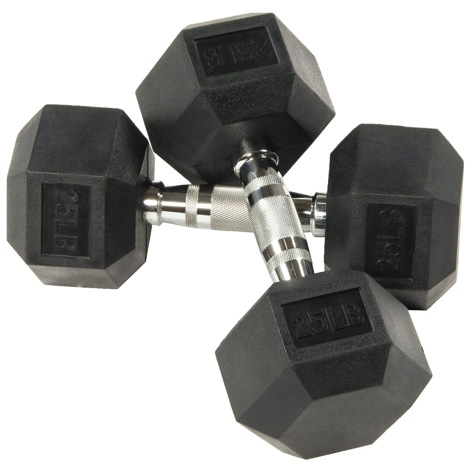 BalanceFrom Rubber Encased Hex Dumbbells, 20 Lbs. Pair