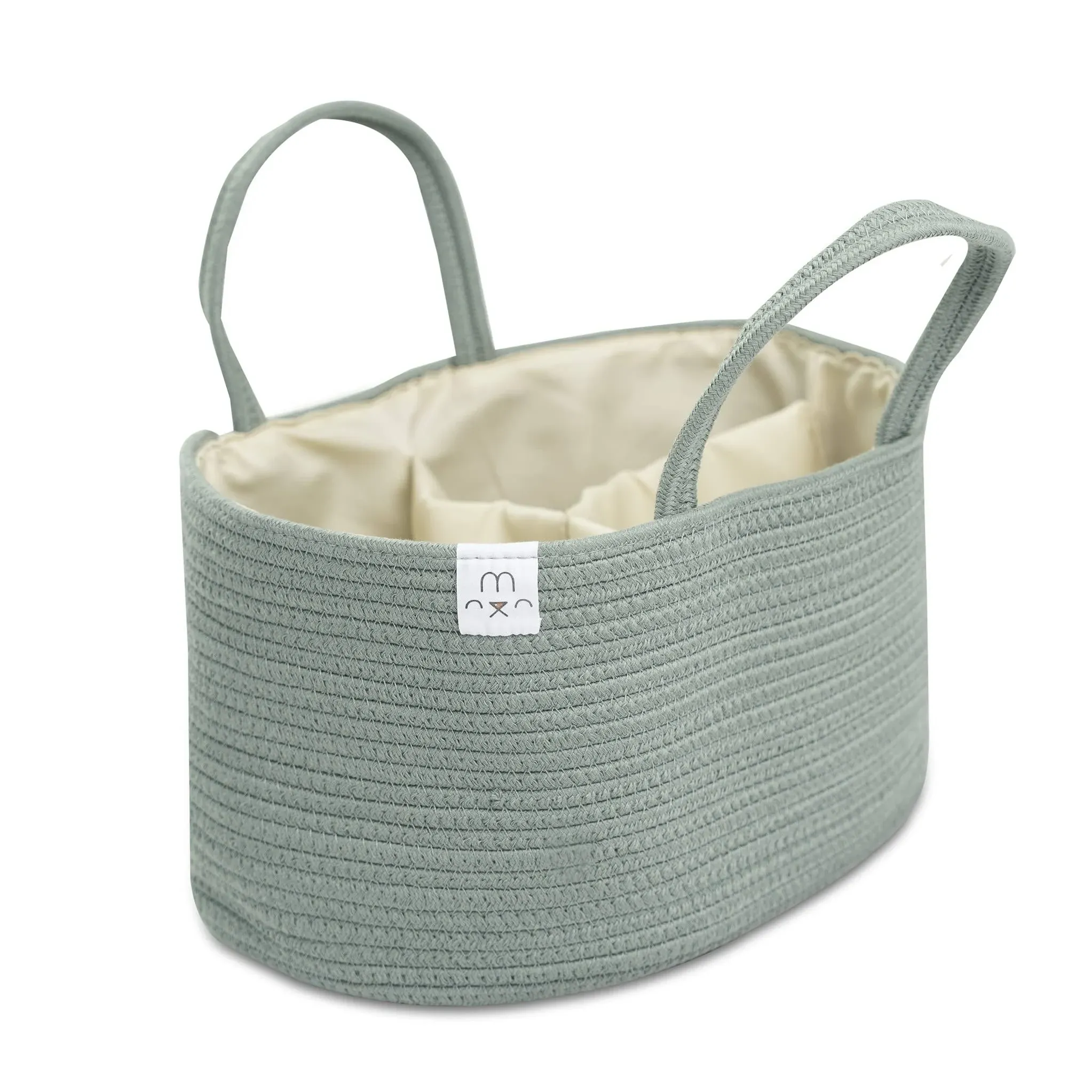 Natemia Cotton Rope Diaper Caddy - Versatile Nursery Basket with Storage Bin ...