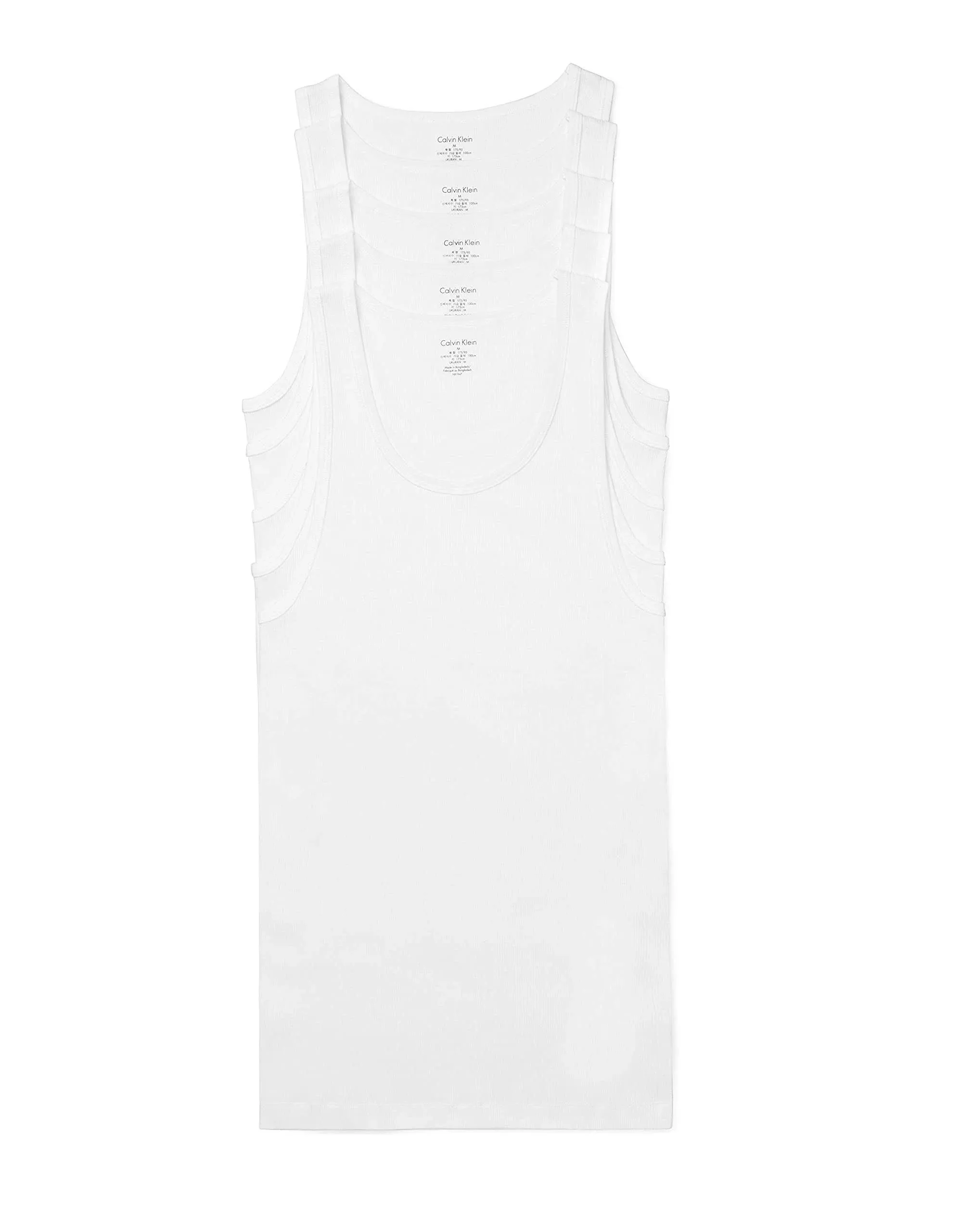 Calvin Klein Men's Cotton Classics 5-Pack Tank Top - White - S