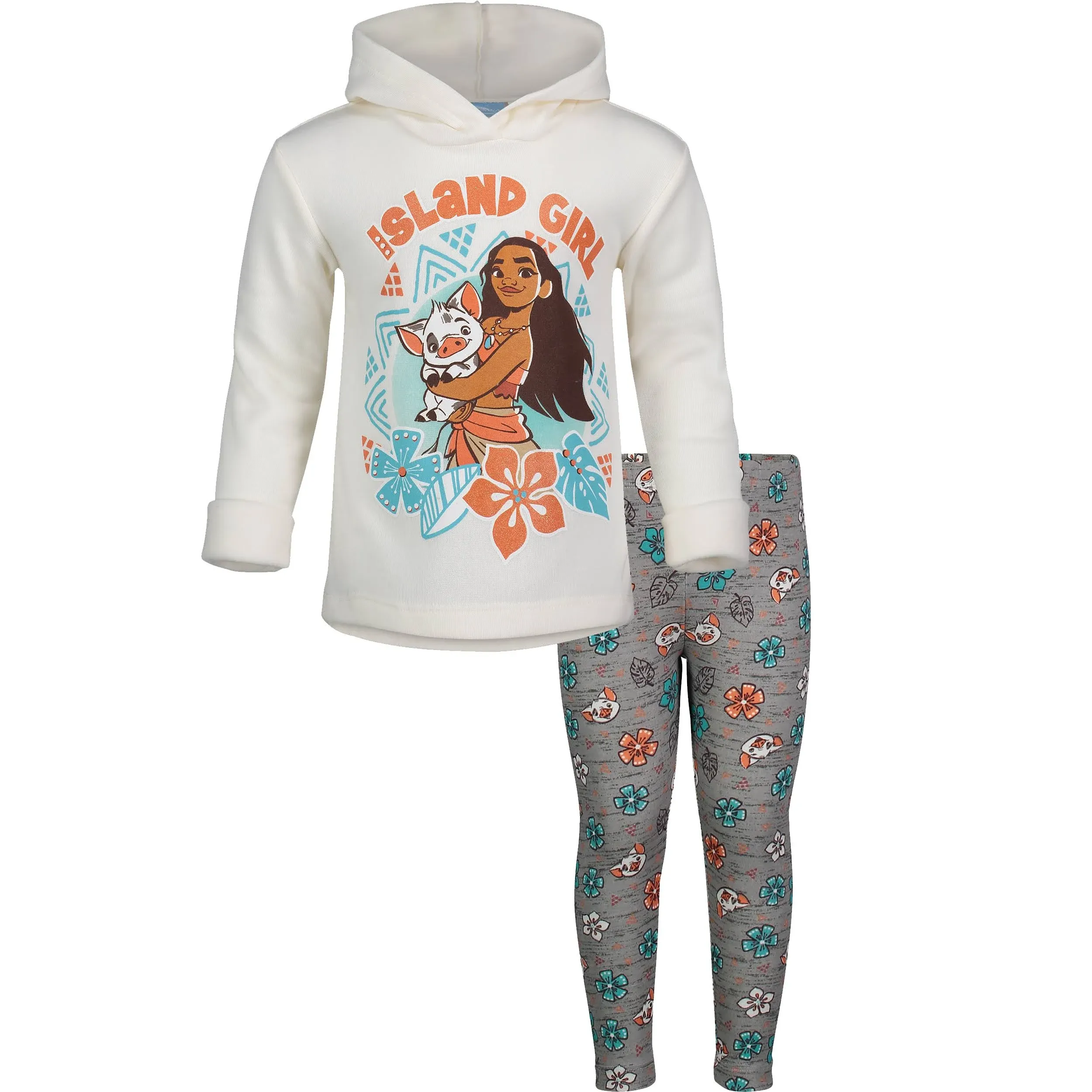 Disney Moana Infant Girls Pullover Hoodie and Leggings Outfit Set Infant to Big Kid