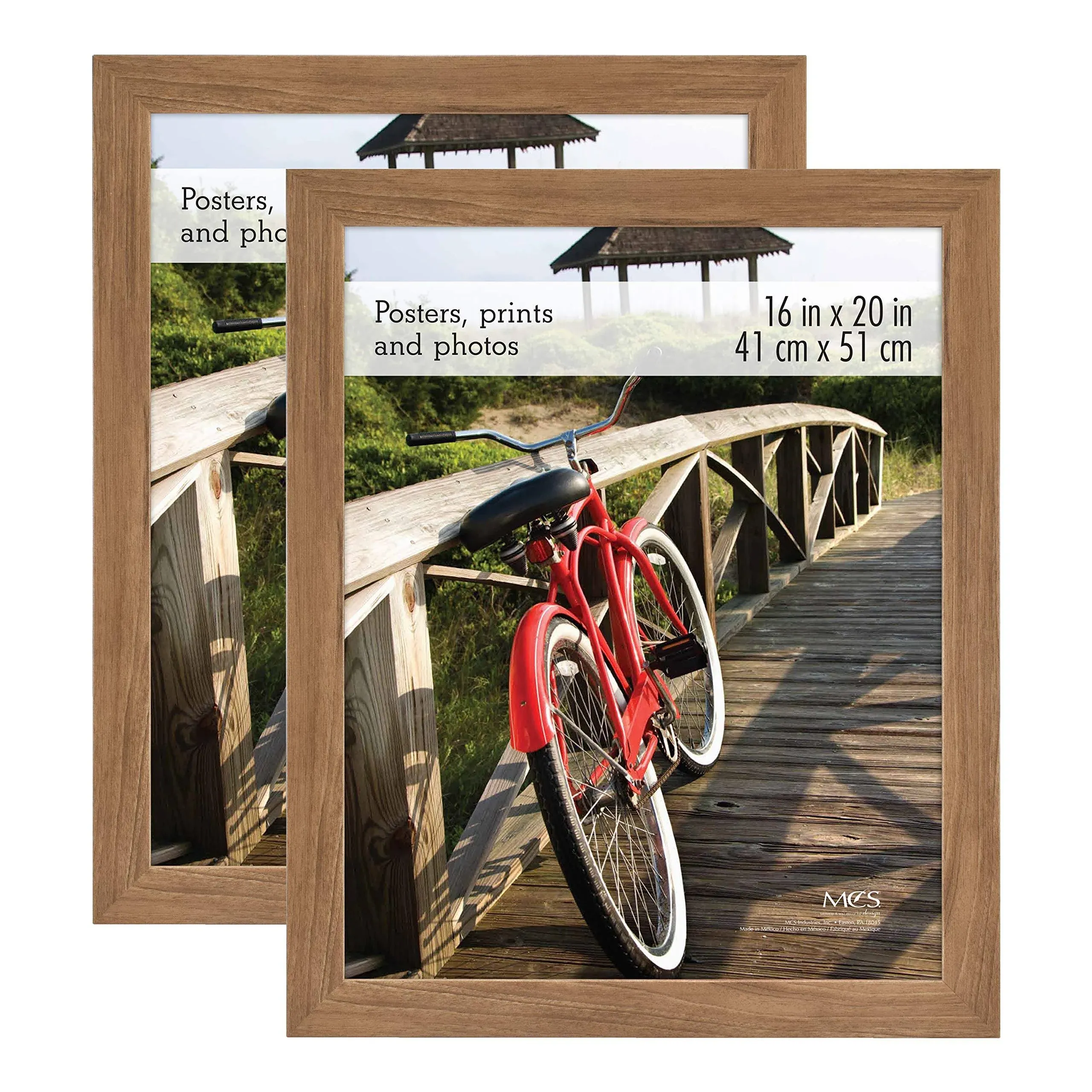 MCS Museum Poster Frame, Medium Oak, 16 x 20 in, 2 Pk