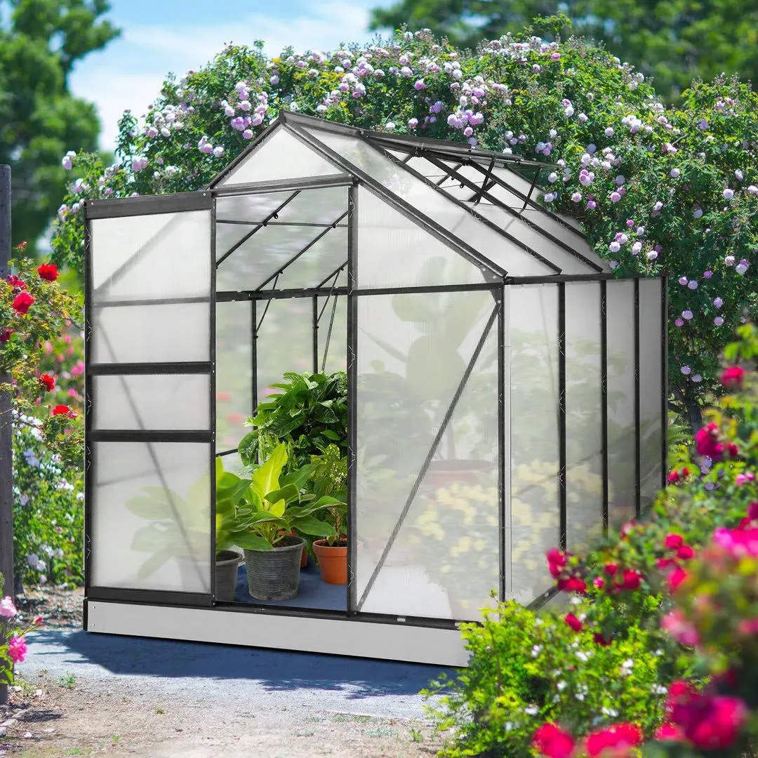 Eagle Peak 6 ft. W x 8 ft. D x 7 ft. H Outdoor Walk-In Polycarbonate Hobby ...