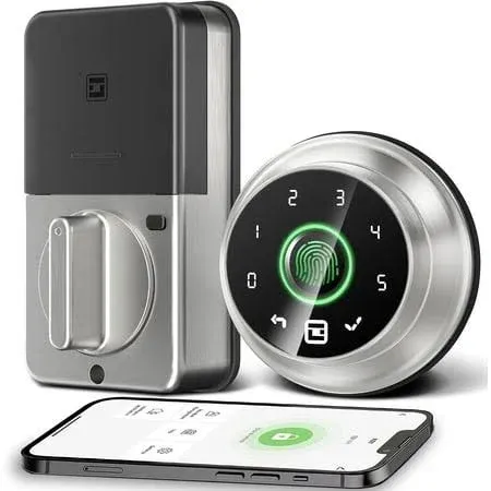 GEEKSMART Keyless Entry Door Lock 4-in-1 Fingerprint Door Lock Smart Door Lock with Keypad Biometric Smart Locks for Front Door Deadbolt Lock