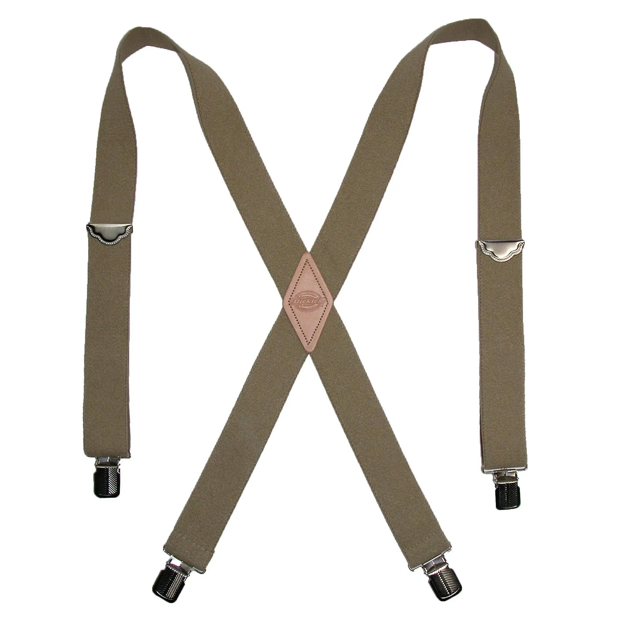 Dickies Men's 1-1/2 Solid Straight Clip Suspender, Olive, One Size