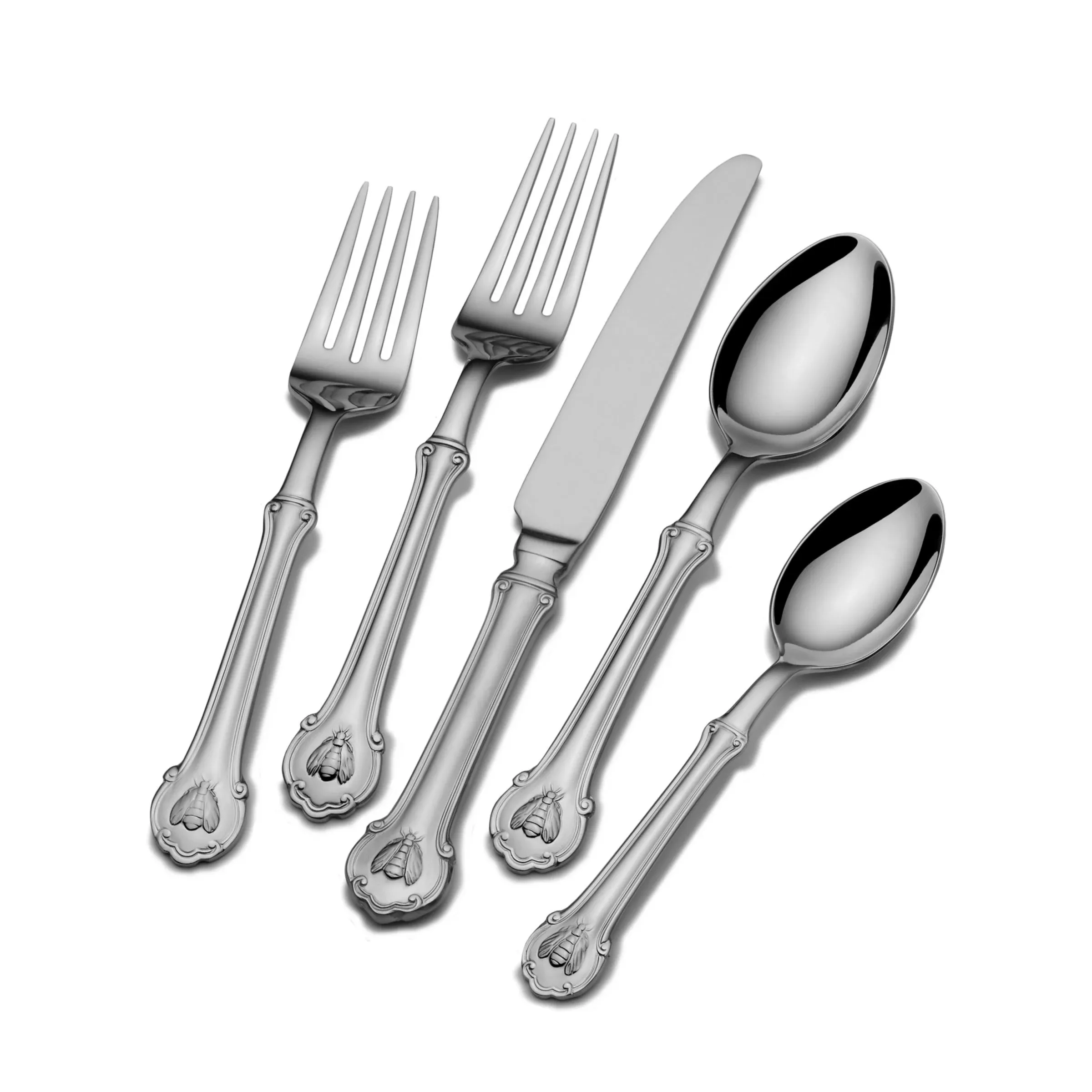 Wallace Napoleon Bee 18/10 Stainless Steel 5pc. Place Setting (Service for One)