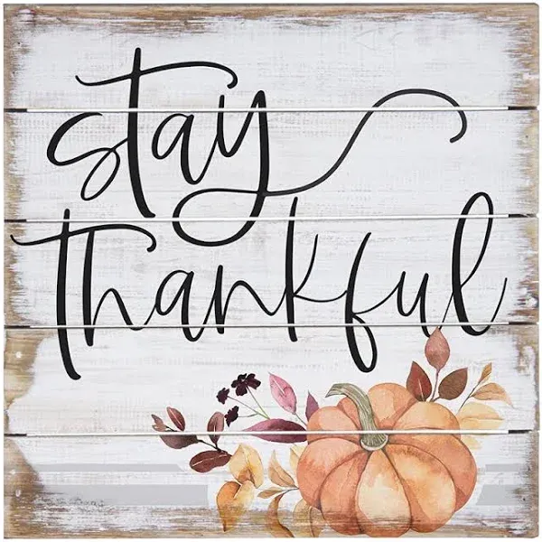 Stay Thankful Pumpkin. Pallet Petite By Sincere Surroundings.