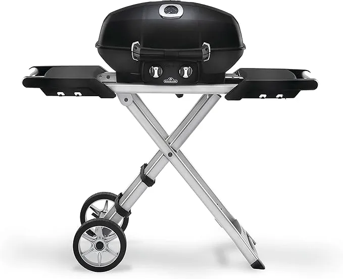 Napoleon TravelQ PRO285X Portable Propane Gas Grill with Scissor Cart Black