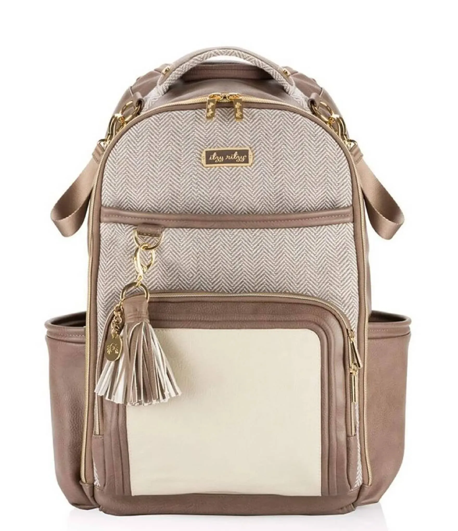 Itzy Ritzy Backpack Diaper Bag Boss Plus - Vanilla Latte