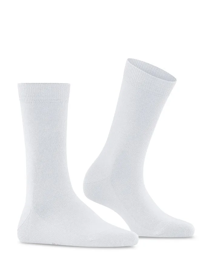 Soft Wool And Cotton-blend Socks In Dark Navy