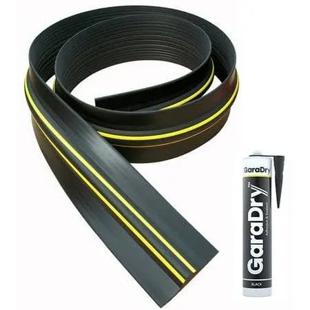 3/4" High Garage Door Threshold Seal Kit, 10'3" Includes 1x Adhesive