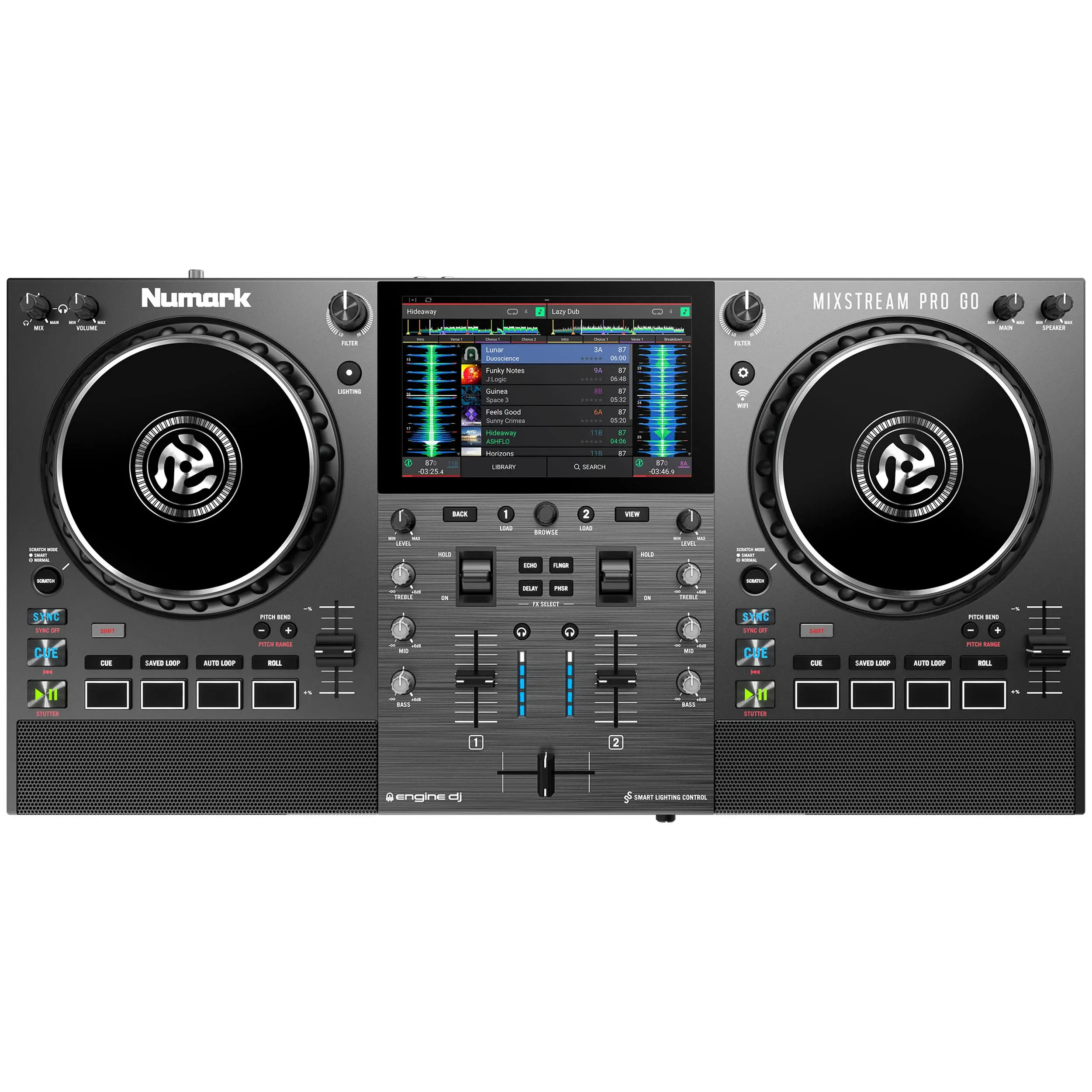 Numark Mixstream Pro Go Battery-Powered Standalone DJ Controller