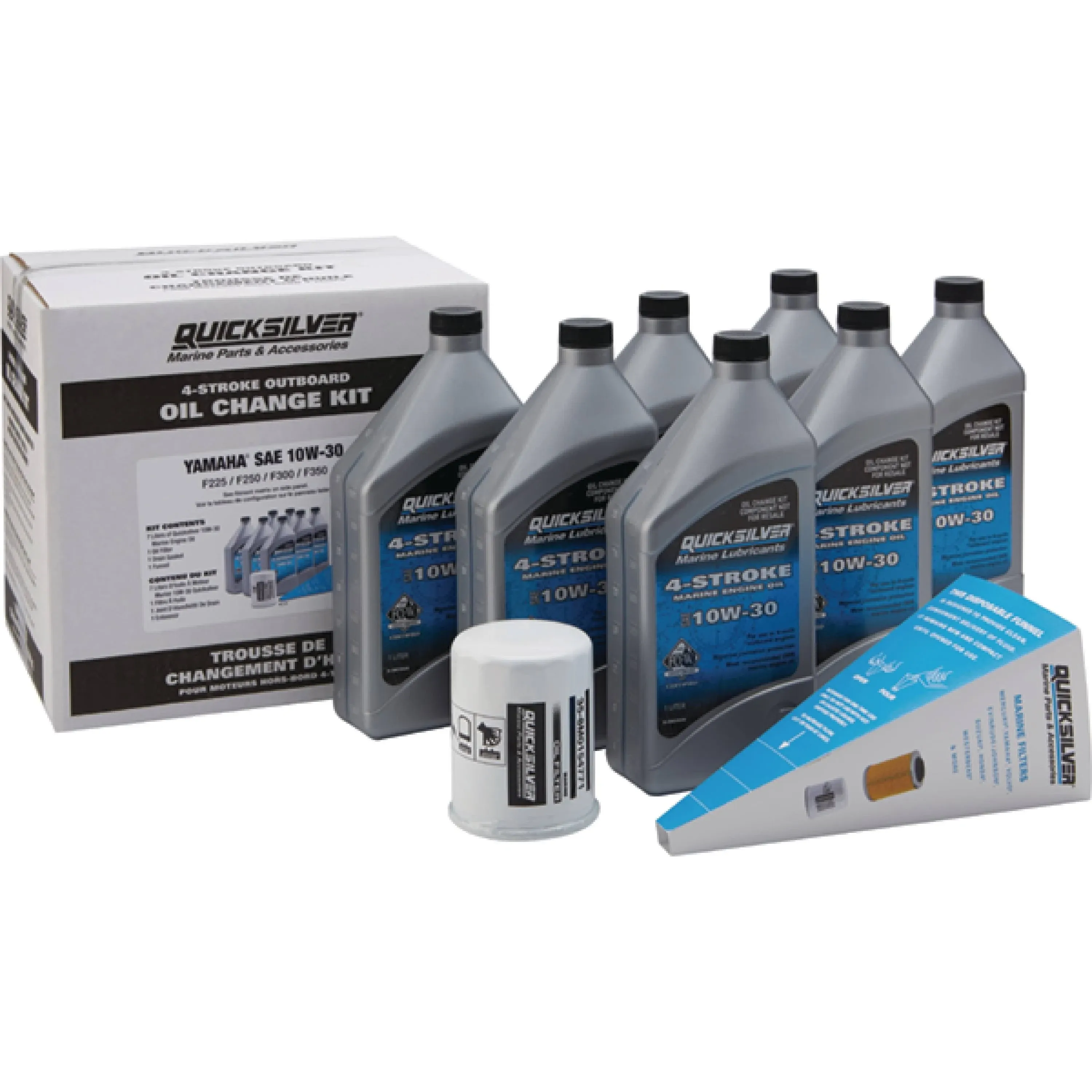 Quicksilver Yamaha Outboard Oil Change Kit 2010+ F225 F250 F300 4.2L V6 8M0162423 Replaces LUB-MRNXL-KT-10