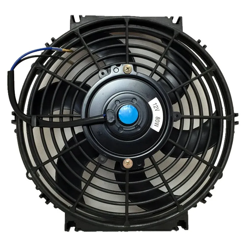 Upgr8 Universal High Performance 12V Slim Electric Cooling Radiator Fan with Fan Mounting Kit