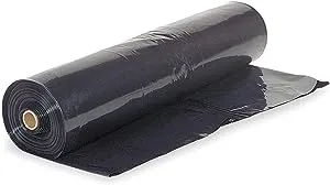 Farm Plastic Supply - Black Plastic Sheeting - 6 mil - (6' x 100') - Black Plastic Tarp, Polyethylene Vapor Barrier Plastic Sheeting, Black Painters Tarp, Roll of Heavy Duty Plastic