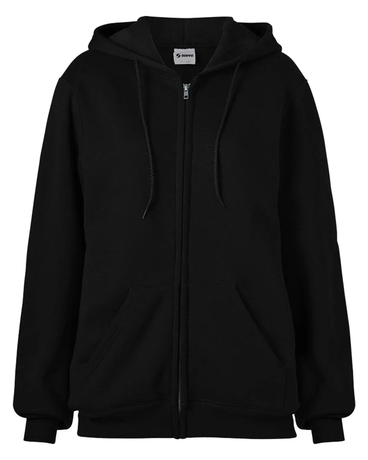 Soffe 9377 Adult Classic Zip Hooded Sweatshirt - Black - L