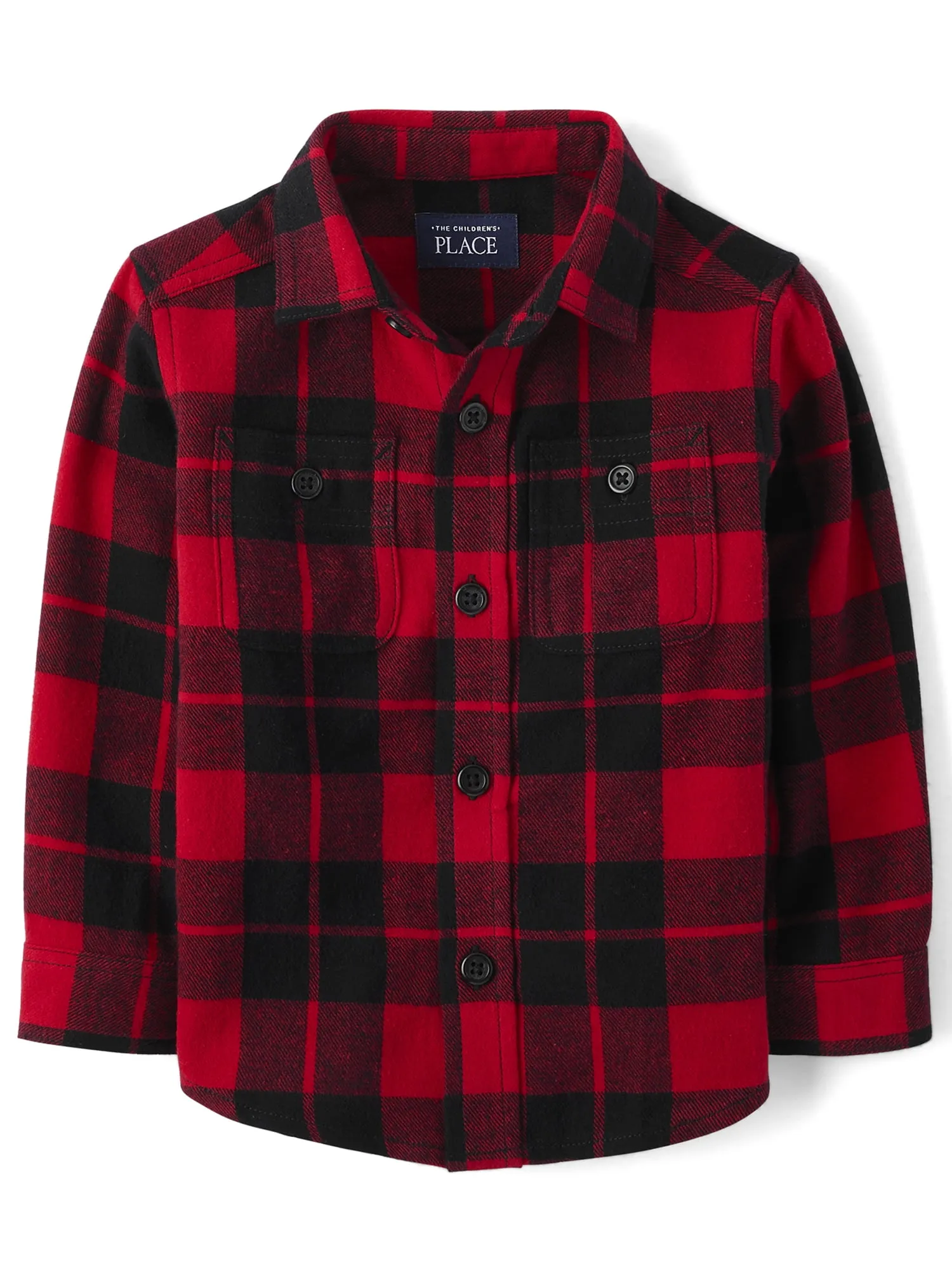 The Children's Place Baby Boys' and Toddler Long Sleeve Plaid Flannel Button Up Shirt