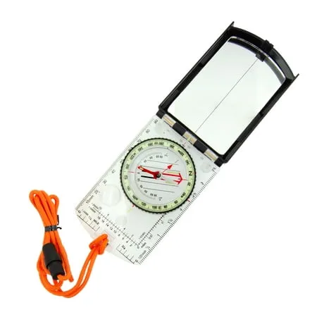 Sun Company Prosight Sighting Map Compass with Adjustable Declination - Lightweight Orienteering Baseplate Compass for Hiking Backpacking and Survival