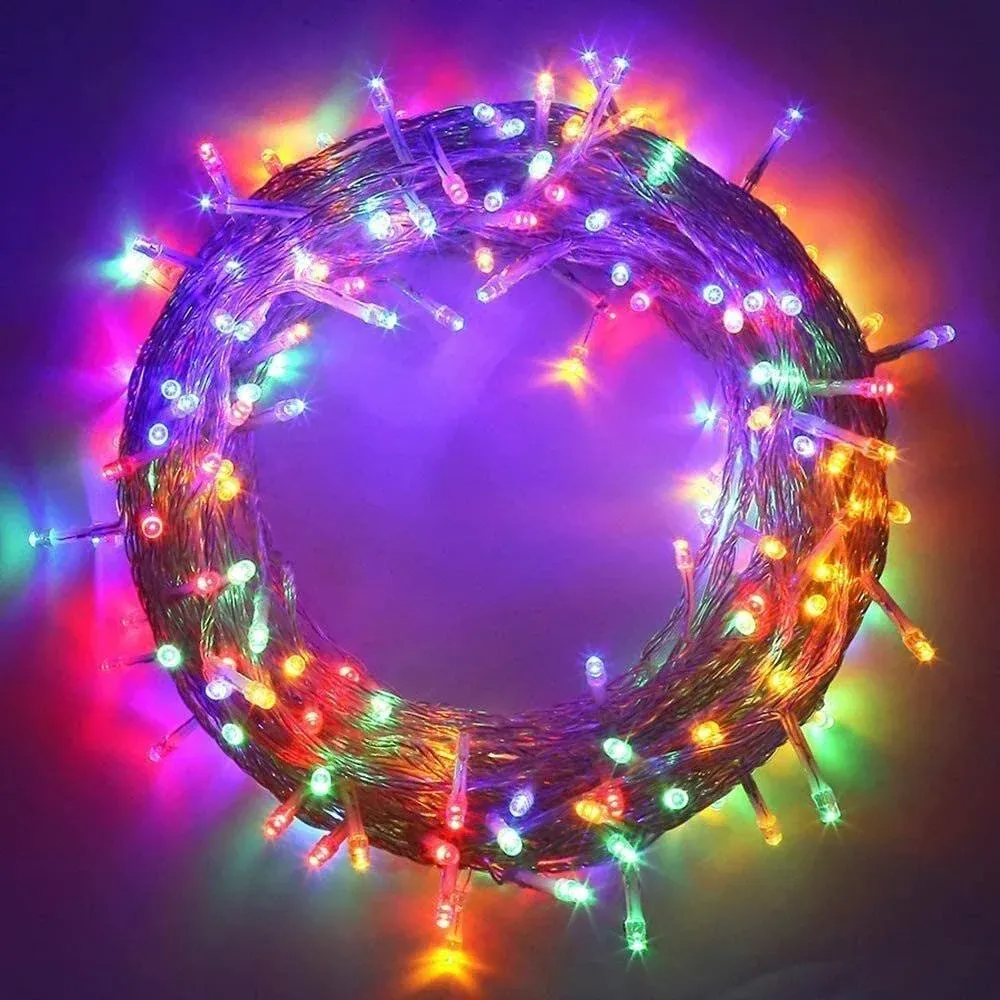 33FT 100 LEDs String Lights Waterproof Fairy Lights 8 Modes with Memory 30V UL Certified Power Supply for Home, Garden, Wedding, Party, Christmas Decoration Indoor Outdoor (Multicolor)