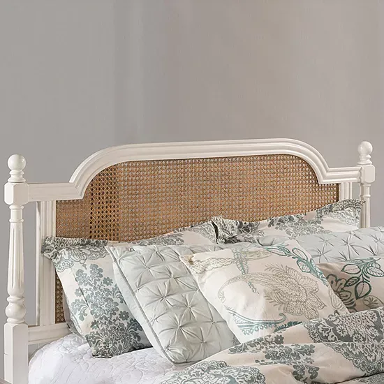 Melanie Wood and Cane Headboard