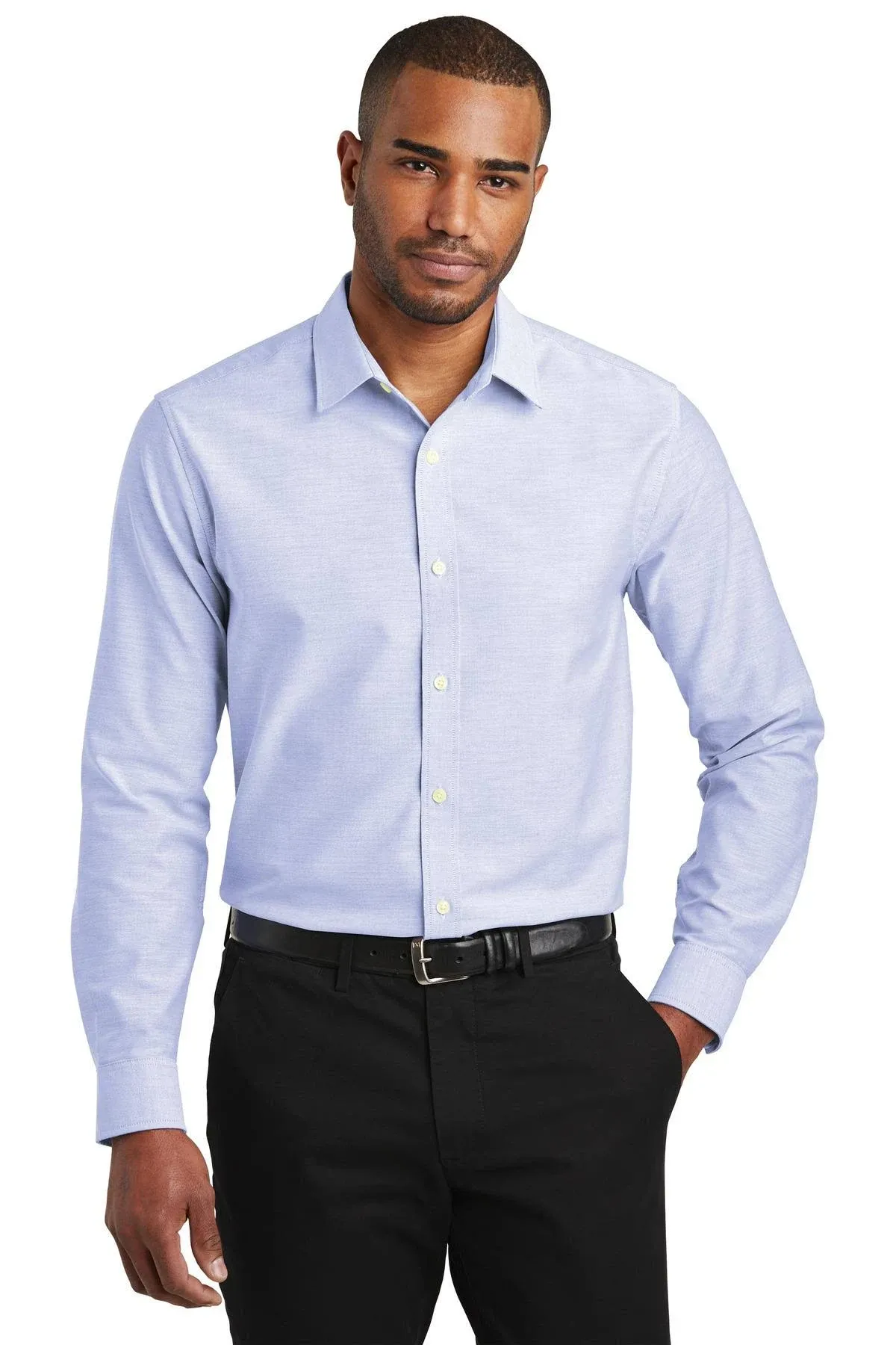 Port Authority S661 Slim Fit SuperPro Oxford Shirt - Oxford Blue