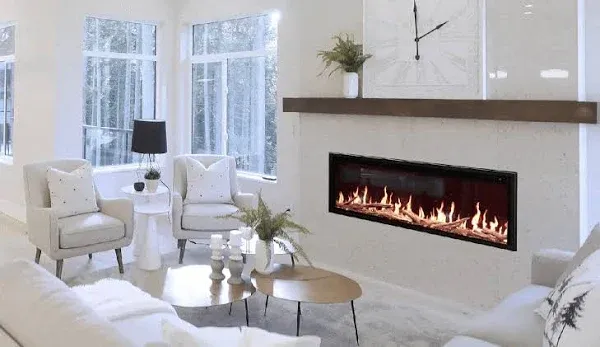 Modern Flames - Orion Slim Heliovision Fireplace - 2 x 6 Wall Recessed/ Clean ...